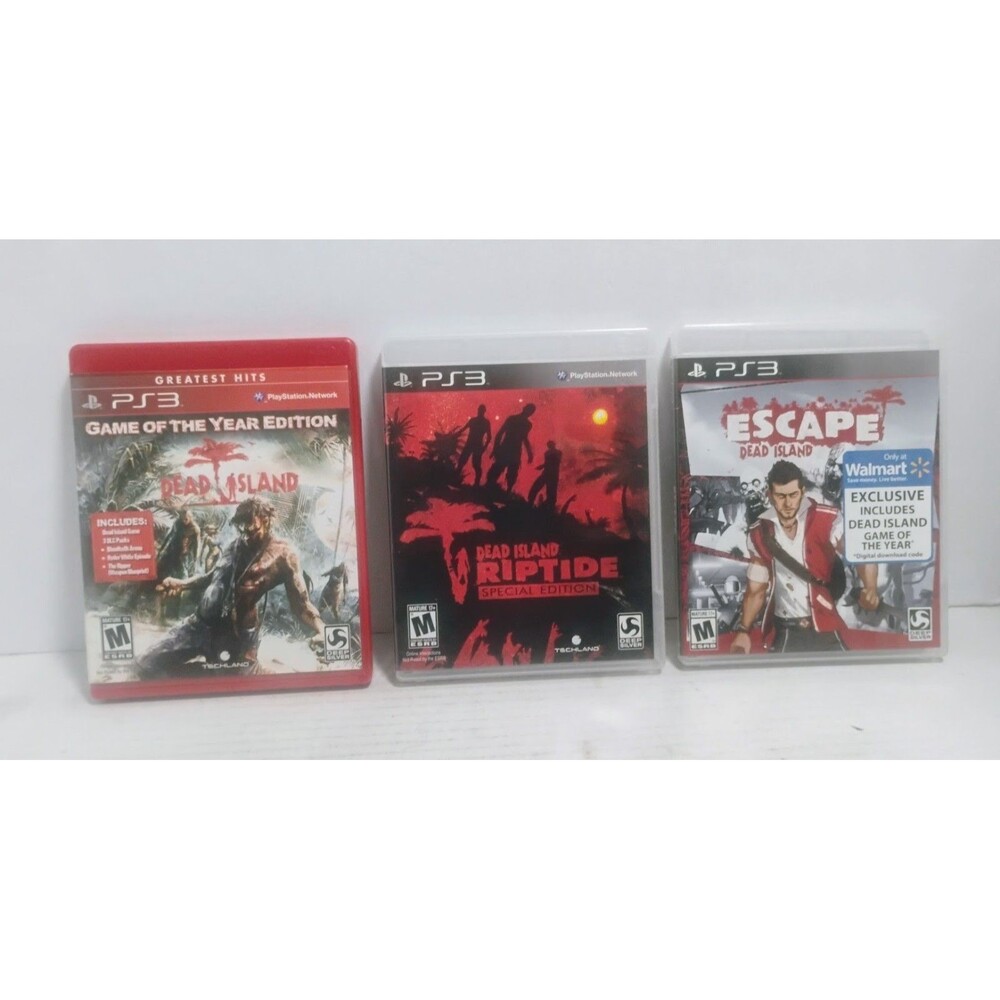 SONY PLAYSTATION 3 PS3 DEAD ISLAND GAME LOT GAME OF THE YEAR ESCAPE & RIPTIDE